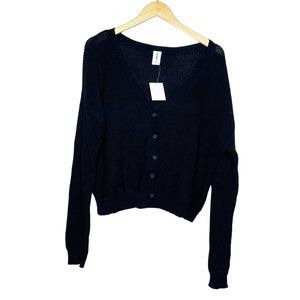 Abound Black Knit Cardigan Size XL